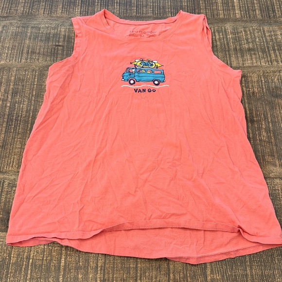 Life Is Good Coral Tank Top - Van Go - Picture 1 of 8